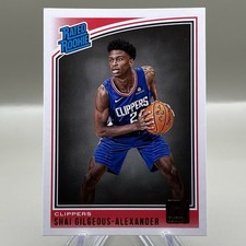 2018-19 Shai Gilgeous Alexander Donruss #162 Rated Rookie Card RC. rookie card picture
