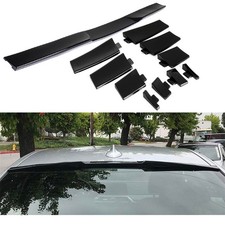 Abs Plastic Universal Roof Window Spoiler Wing Glossy Carbon Fiber Pattern Black Abs Plastic Universal Roof Window Spoiler Wing Glossy Carbon Fiber Pattern Black