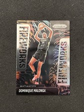 DOMINIQUE MALONGA 2025 Panini Prizm WNBA FIREWORKS Insert Seattle Storm RC #12