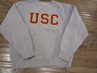 USC  Trojans Sweatshirt Hoodie Gray Tackle Twill Logo Sweatshirt Adult  Small — photo 2