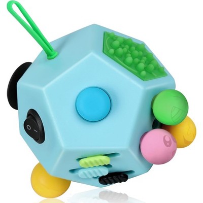 Fidget Cube Spielzeug Blau 12 Seiten Stressabbau Konzentration