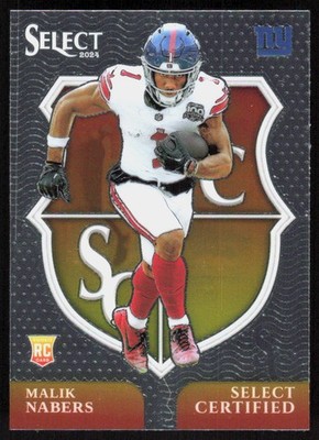 2024 Panini Select Malik Nabers Select Certified Rookies