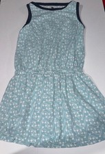 Tea Collection Girls Size 7 Blue Drop Waist Dress