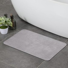 Bath Mat for Bathroom, Flat Bath Rug Super Absorbent Quick Dry, Non Slip Thin