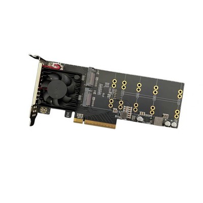 PLX8747 4-Bay NVMe PCIe3.0 X8 Erweiterungskarte Plug-Play Halbhohe/Vollhohe7992