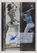 2021 Panini Chronicles Black Monte Harrison #3 Auto v7j