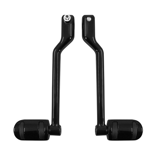 Black Gear Heel Toe Shift Lever Shifter Pegs For Harley Touring Road Glide 88-25 - Picture 10 of 11