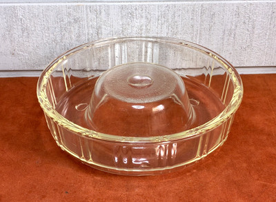 GLASBAKE Queen-Anne Vintage Jello Mold Bundt Cake Baking Glass Dish ~ D-133