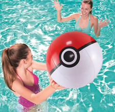 Pokemon Beach Ball 40cm Inflatable Beachball Fun Toy Pokeball