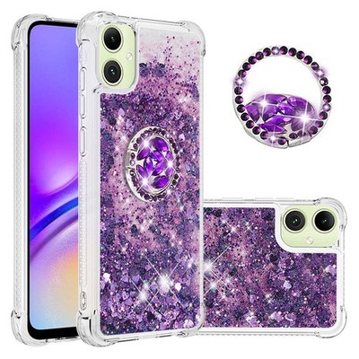 HandyHülle Glitzer Case SchutzTasche Flüssig Bling Ringhalter Soft Silikon Cover