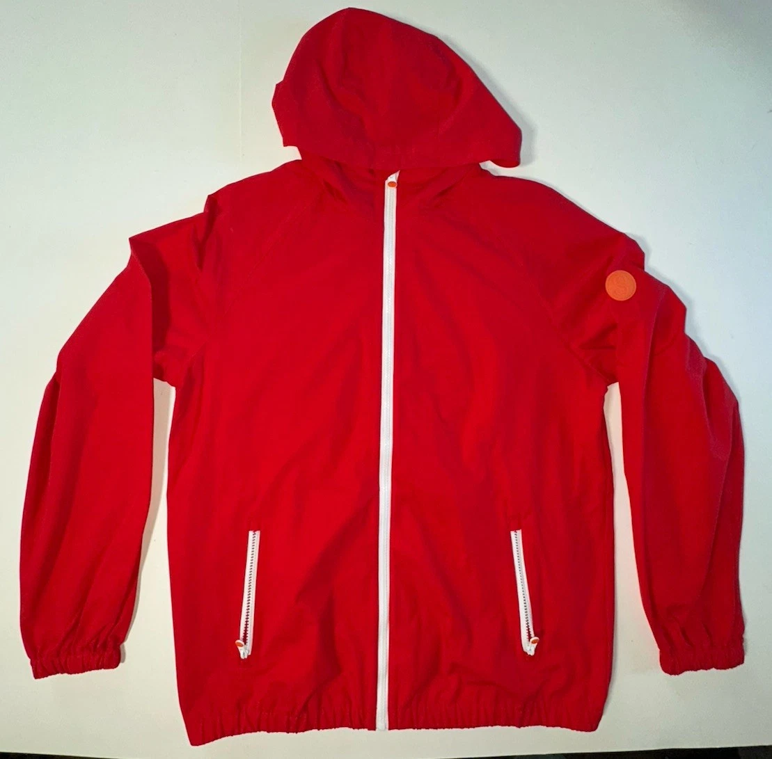 SWIMS Tarifa Windbreaker Jacket Men’s Size M Red Full Zip Hooded Lightweight