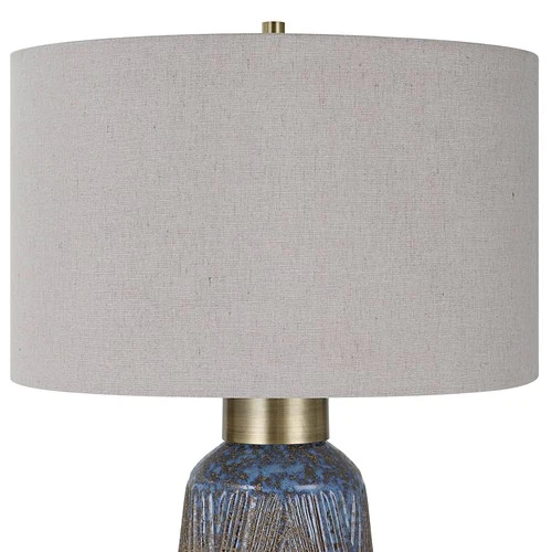 Uttermost Western Sky 29" High Blue and Brown Ceramic Table Lamp - Picture 5 of 7