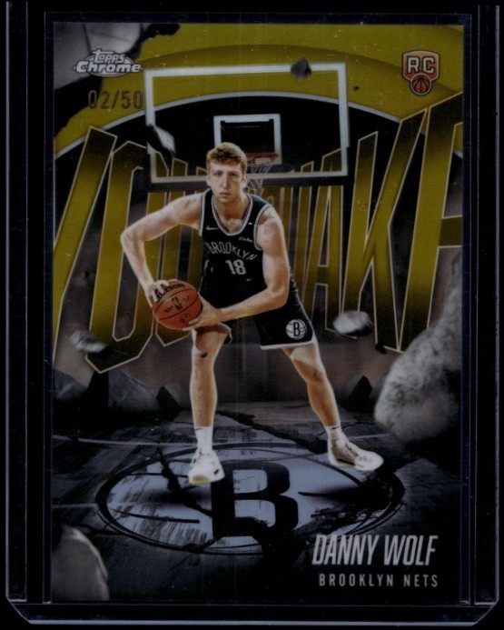 2025-26 Topps Chrome Basketball Danny Wolf #YQ-8 Youthquake Gold Refractor /50