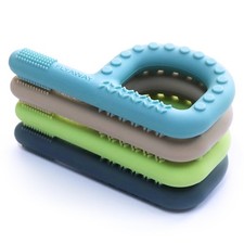 Sensory Toys for Kids Babies Toddlers 4 Pack, P Shape Blue/Khaki/Green/Gray
