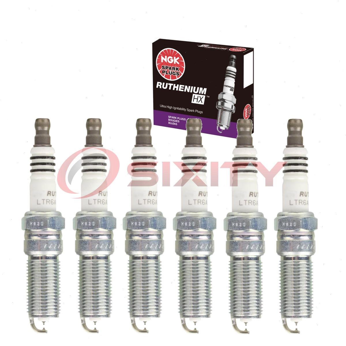 6 pc NGK Ruthenium HX Spark Plugs for 2015-2021 Ford Transit-250 3.5L 3.7L ok