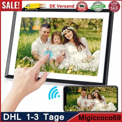 Digitaler Bilderrahmen 10,1 Zoll Full IPS Display Touch WIFI, Uhale 32GB Plastik