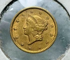 1853 U.S Gold $ 1 Dollar Liberty Head Coin Nice Coin !!