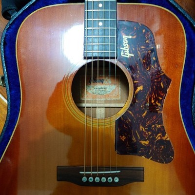 Acoustic Guitar Gibson J45 Deluxe Sunburst 1980 Model USA S/N