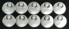 Lot of  10x 1g .999 Fine Silver 8 Ball Round