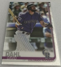 2019 Topps Chrome Baseball David Dahl Colorado Rockies base card #91