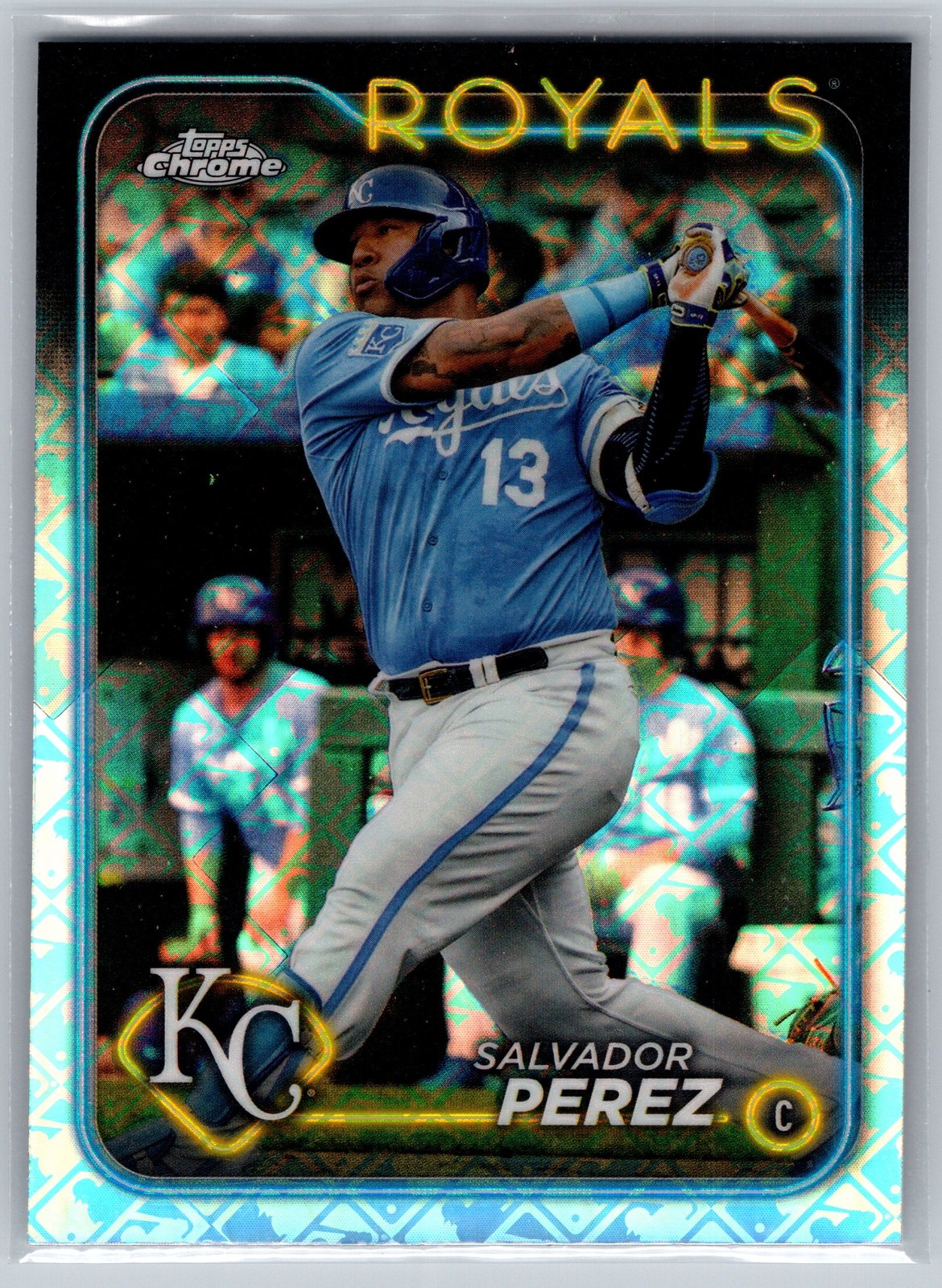 Salvador Perez #117 Baseball Cards 2024 Topps Chrome trading card — raw and PSA graded price guide