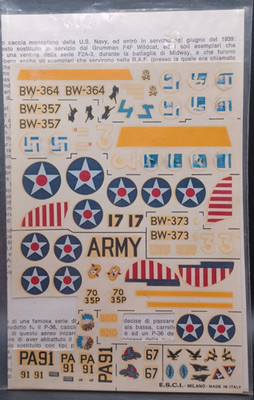 ESCI | No. ? | 1:72 Brewster 239, F2A-3 Decals