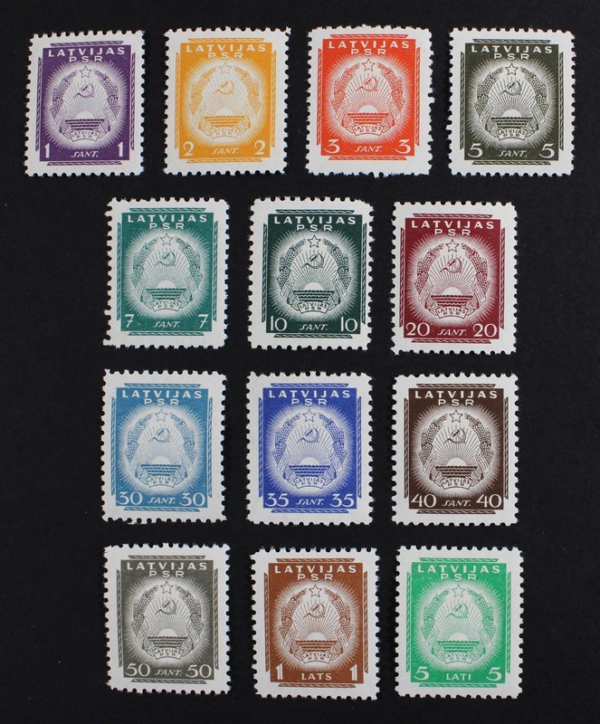 CKStamps: Latvia Stamps Collection Scott#2N45-2N57 Mint NH/H OG 