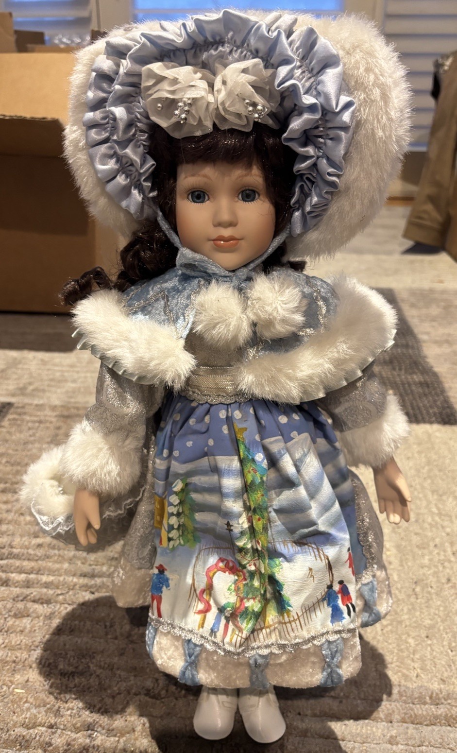 Beautiful Girl Porcelain Doll. Winter Collection. Limited Ed