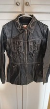 Harley-Davidson Black Leather Motorcycle Jacket/Vest Lace-Up Waist Medium