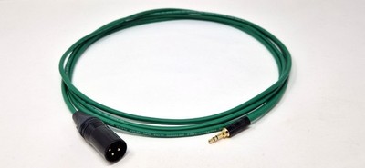 Van Damme Pro OFC 3,5 mm Stereo-Miniklinke auf Stecker XLR-Kabel. Gold Neutrik Grün 3m