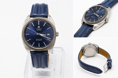 Tissot Seastar Automatic Vintage Herrenuhr | Swiss Made | Blaues Zifferblatt | A