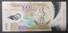 Vanuatu (formerly New Hebrides) 1000 Vatu banknote from 2014 Pick-13 AA