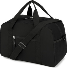 14 Inch Small Gym Bag, Mini Duffle Bag for Travel Sports- Black  Lightweight Ca