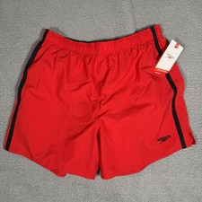 Speedo Swim Trunks Water Shorts Red Size Large NWT Active Recreation New