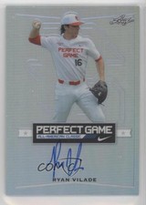 2016 Leaf Perfect Game All-American Classic Metal Silver Ryan Vilade Auto 1o9x