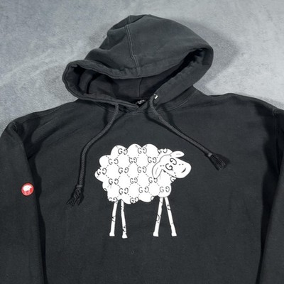 Sheepey Race Hoodie Mens XL Black Sheep Logo Graphic Pullover