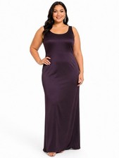Jovani New York Size 16 100% Silk Purple Formal Evening Gown Maxi Dress