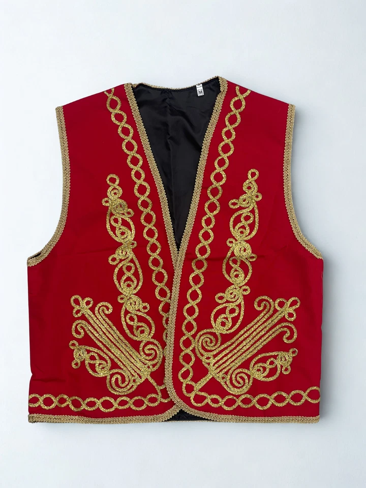 Red Turkish Waistcoat, Perfect for Costumes, Parties, Cultural Events! - Image 3 of 4