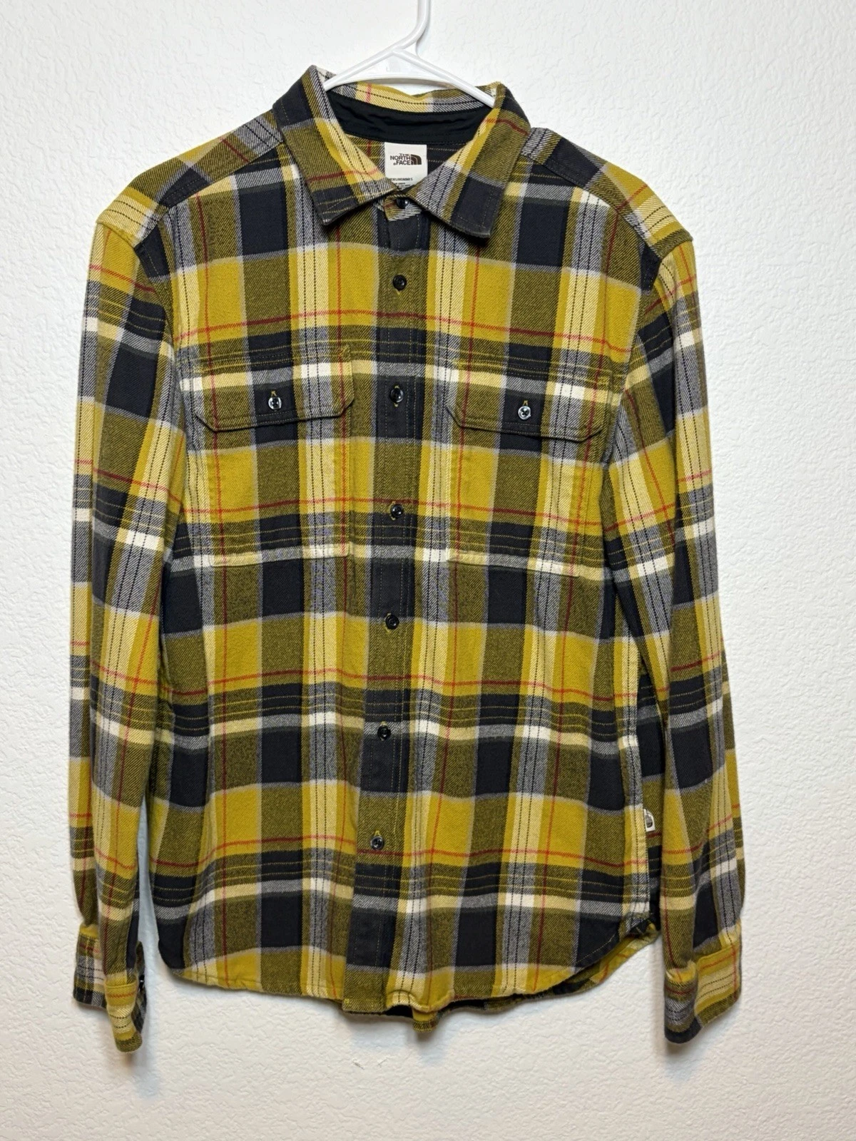 North Face Arroyo Men's Flannel Utility Shirt YELLOW, Size M