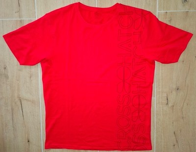 Neu 17. Crosshatch Herren Shirt Nero S157 rot mit coolem trendy Print Gr. 2XL