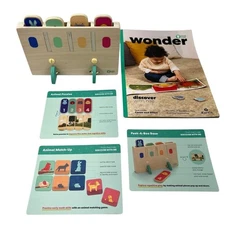 Kiwi Co Panda Crate Peek A Boo Animal Match Up Double Sided Puzzle