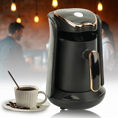Electric Turkish Coffee Pot Mocca Maker 600W Greek Brewer with Ergonomic Handle