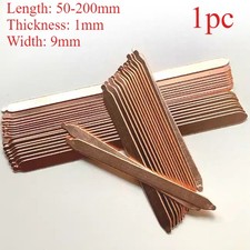 Copper Flat Heat Pipe for Cooling Laptop CPU GPU Heatsink 9X1mm length 50-200mm
