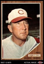 1962 Topps #172 Fred Hutchinson Normal Tint Reds COMMON VARIATION 4 - VG/EX