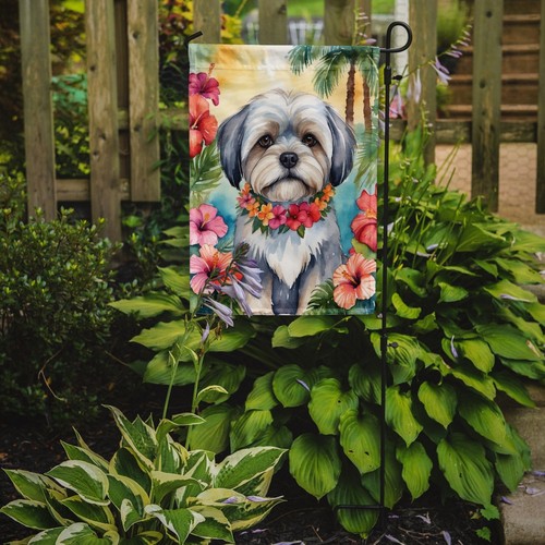 Bandiera da giardino Lhasa Apso Luau misura DAC6470GF - Foto 2 di 3