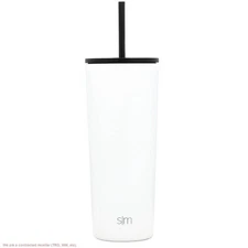 Simple Modern 24oz Classic Tumbler with Straw 2 Tone - Winter White