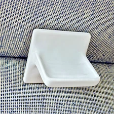 Vintage White Ceramic Wall Soap Dish Holder - Gilmer, TX. Potteries