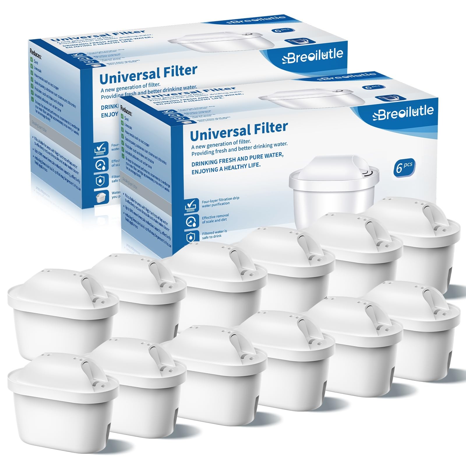 Filtri BREOILUTLE Compatibili Brita Maxtra+ e Pro All-in-1 - Offerta