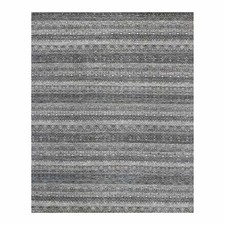 8'x10'1" Web Gray Hand Knotted Tone On Tone Kohinoor Herat Shiny Wool Rug R79787