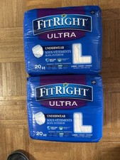 Lot Of 2 MEDLINE FitRight Ultra Protective Underwear Large SIze 20 Ct 40 Total